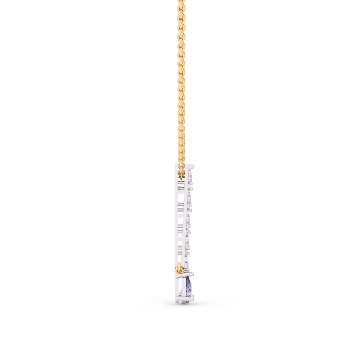 Twilight Row Lab Diamond larait Necklace